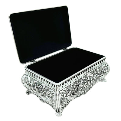 Silver Metal Jewelry Box 20-74M with Engraving