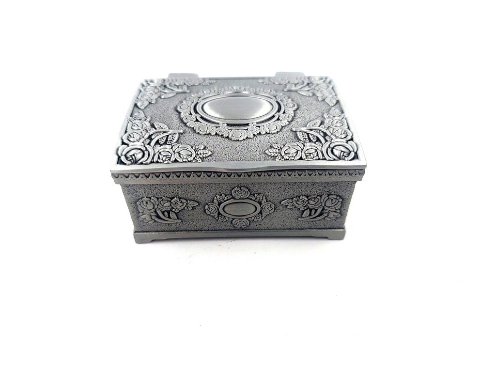 Metal Jewelry Box ALBIN 2178A with Custom Engraving Option, Perfect Gift - 6x5x3 cm, Elegant Design, Durable Material