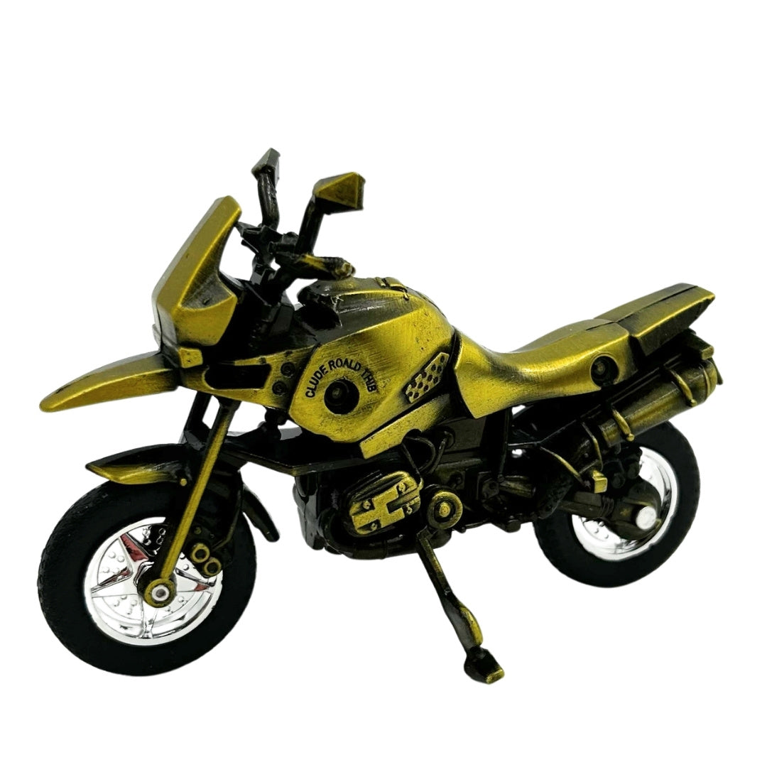 Model Motocyklu Metalowego HJ1 w Ciemnozielonym Kolorze z Możliwością Personalizacji Grawerem
