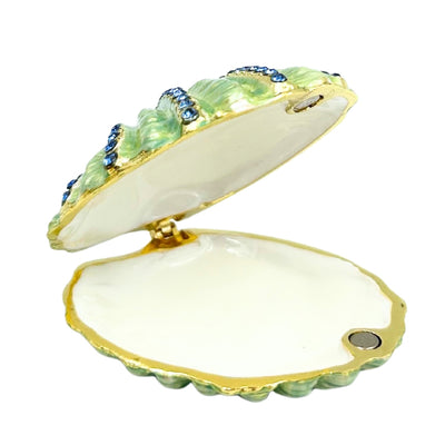 Shell Jewelry Box with Crystals