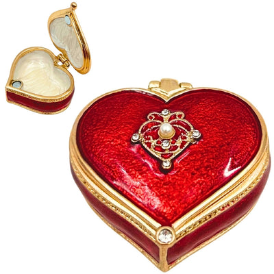 Exclusive Heart-Shaped Jewelry Box with Crystals