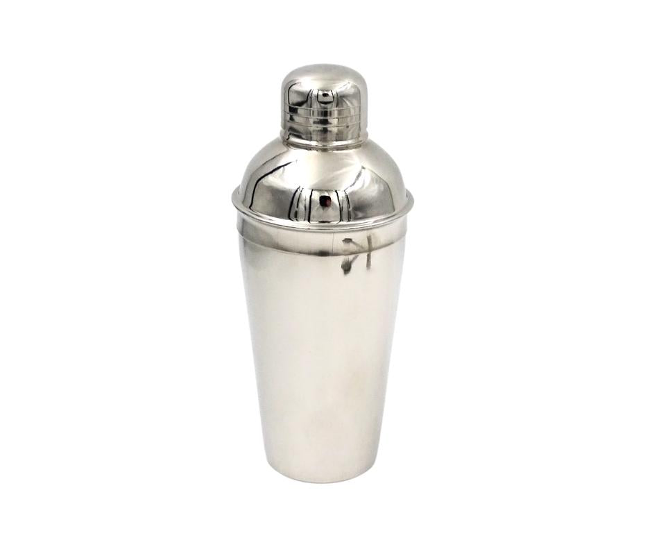 Steel Bartender Set 3 pieces with customizable engraving - Shaker 750 ml, Jigger 15/30 ml, Strainer - elegant gift for cocktail lovers, stainless steel, silver color
