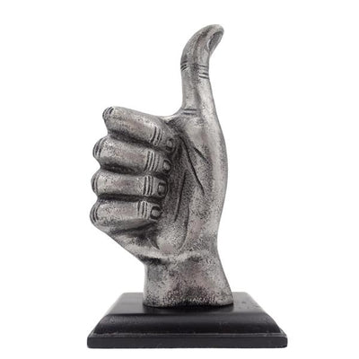 Figurka dekoracyjna kciuk „OK” z aluminium 20 cm z możliwością personalizacji grawerem