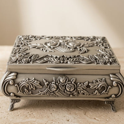 Decorative Metal Jewelry Box 2075 with Engraving