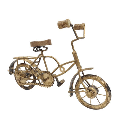 Figurka Starego Roweru z Grawerem - Metalowo-Drewniana Dekoracja o Wymiarach 30 x 20 x 10 cm