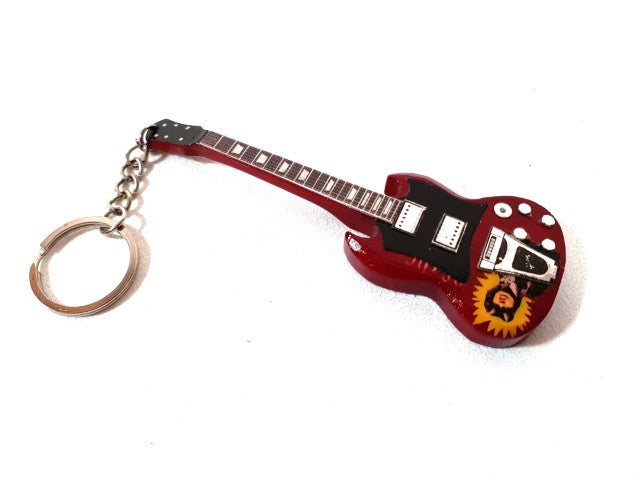 Breloc pentru chei în formă de chitară AC/DC