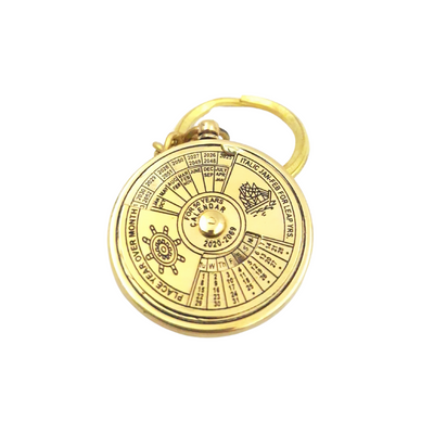 50-Year Calendar Keychain KR61 with Customizable Engraving