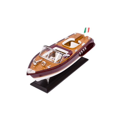 Model motorówki Reeva z drewna 35x11x13 cm