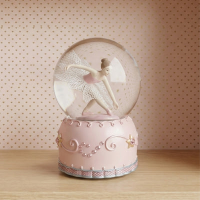 Tańcząca Baletnica w Szklanej Kuli 12cm z Możliwością Personalizacji Graweru - Elegancka Pastelowa Dekoracja na Prezent dla Miłośników Baletu, Wykonana z Polyresinu i Szkła