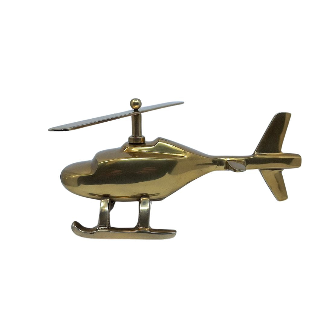Model metalic de elicopter, cu posibilitate de personalizare prin gravură – auriu, 32 cm