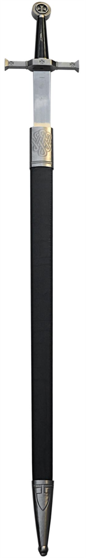 Ocelový rytířský meč 84 cm v pochvě - replika SW-114 s možností personalizace gravírováním