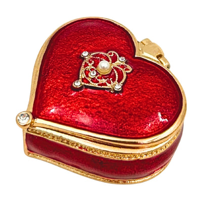 Exclusive Heart-Shaped Jewelry Box with Crystals
