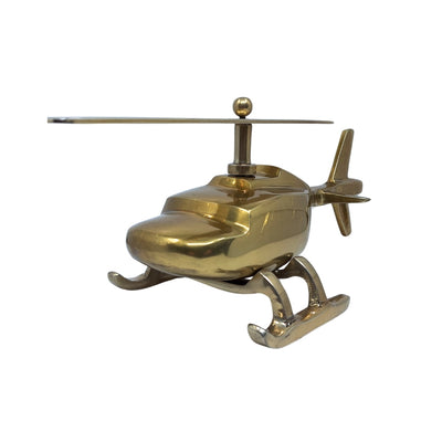 Model metalic de elicopter, cu posibilitate de personalizare prin gravură – auriu, 32 cm