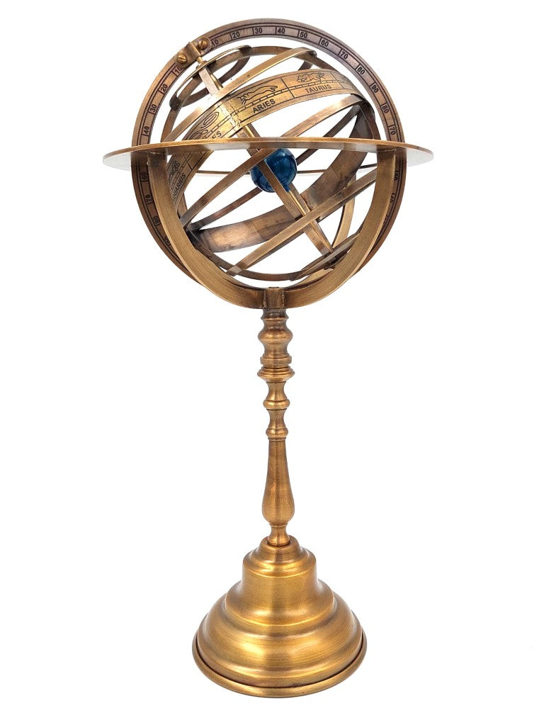 Astrolab sferic din alamă 39cm, cu posibilitate de personalizare prin gravură