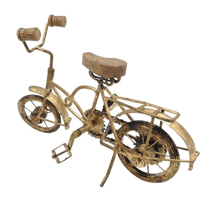 Figurka Starego Roweru z Grawerem - Metalowo-Drewniana Dekoracja o Wymiarach 30 x 20 x 10 cm
