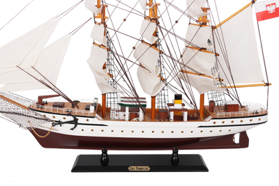 Model żaglowca Dar Pomorza 80cm z możliwością personalizacji grawerem