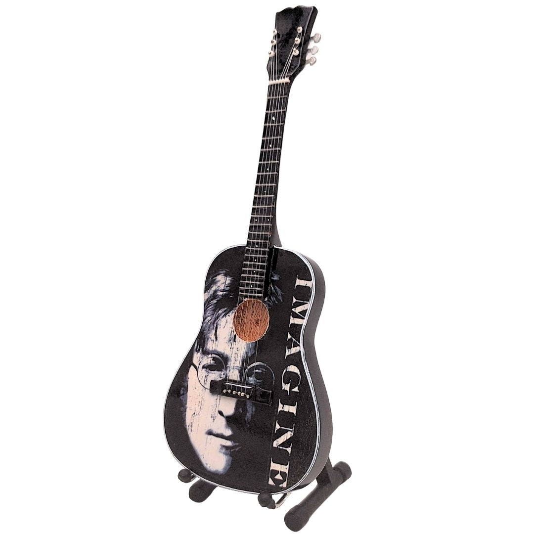 Mini Gitara Dekoracyjna Johna Lennona The Beatles 24 cm z Personalizowanym Grawerem