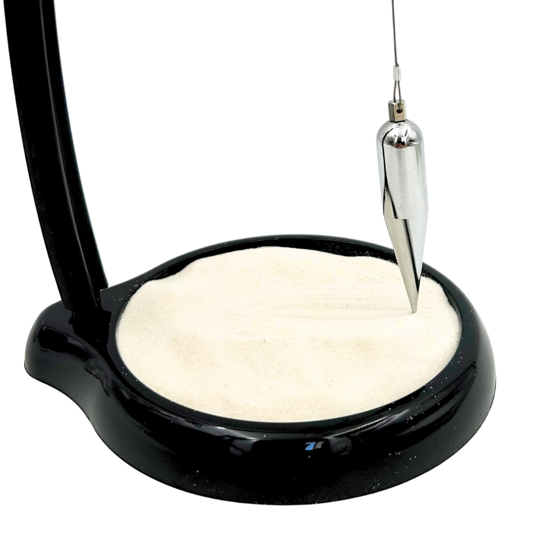 Wahadło Piaskowe Sand Pendulum z Grawerem - Inspirująca Dekoracja 38cm z Kinetycznym Piaskiem