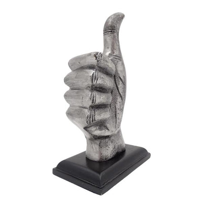 Figurka dekoracyjna kciuk „OK” z aluminium 20 cm z możliwością personalizacji grawerem