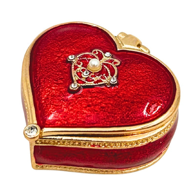 Exclusive Heart-Shaped Jewelry Box with Crystals