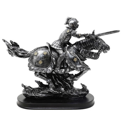 Figurka Rycerz na Koniu 31cm – Ręcznie Malowana Polyresin z Możliwością Personalizacji Graweru