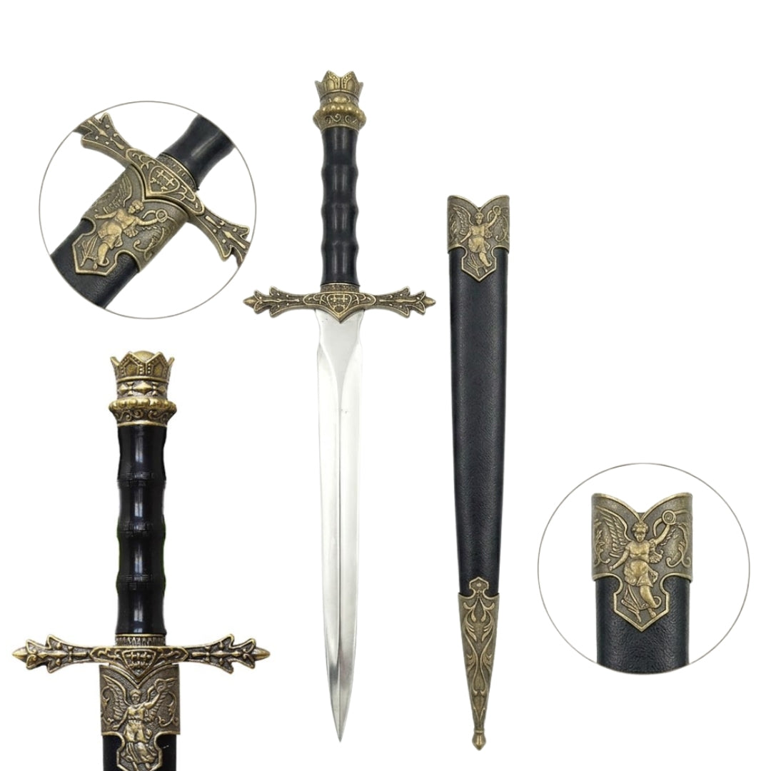 34 cm Knight’s Dagger Decorative Replica with Engraving Option