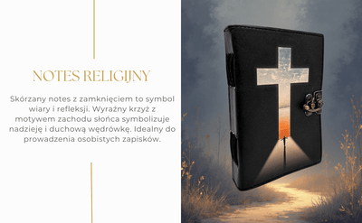 Шкіряний нотатник Релігійний хрест Молитовник з гравіюванням