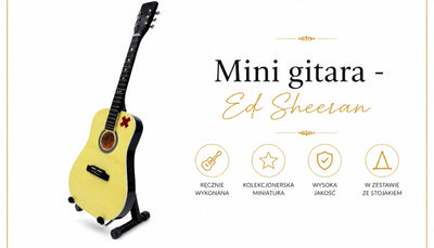 Ed Sheeran mini guitar 27.5 cm made of mahogany with customizable engraving