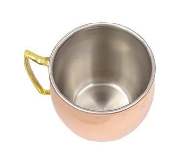 Měděný hrnek z nerezové oceli 304 500 ml s možností personalizace gravírováním - ideální jako dárek - výška 13,5 cm, měděná barva, model MM7012