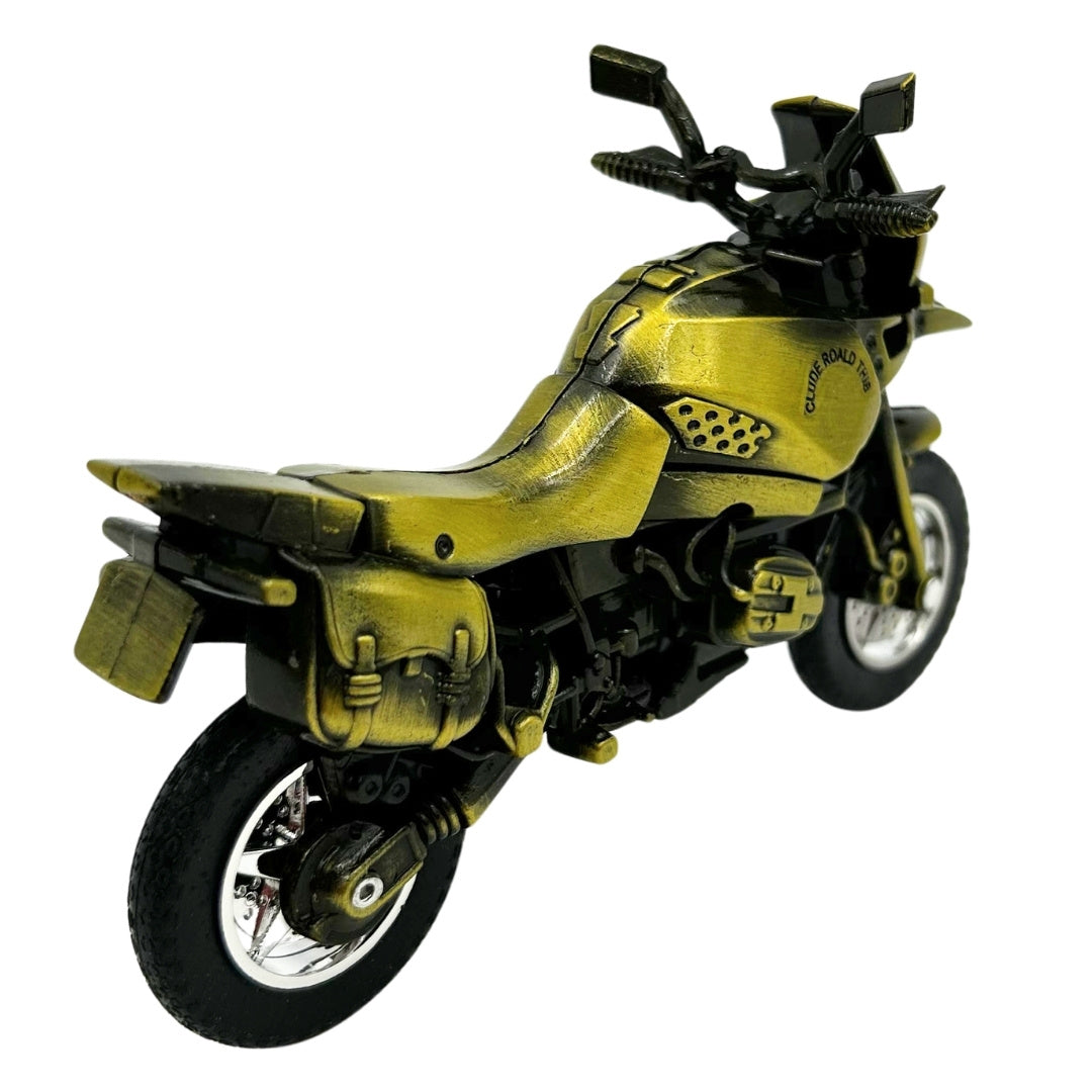 Model Motocyklu Metalowego HJ1 w Ciemnozielonym Kolorze z Możliwością Personalizacji Grawerem