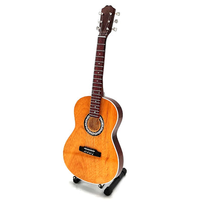 Mini Gitara Klasyczna z Grawerem - Drewniana Dekoracja Mahoniowa 25 cm