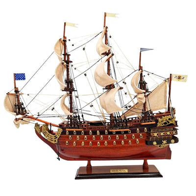 Model Żaglowca Soleil Royal Złożony 46 cm - Ręcznie Wykonany z Drewna Egzotycznego z Możliwością Personalizacji Grawerem