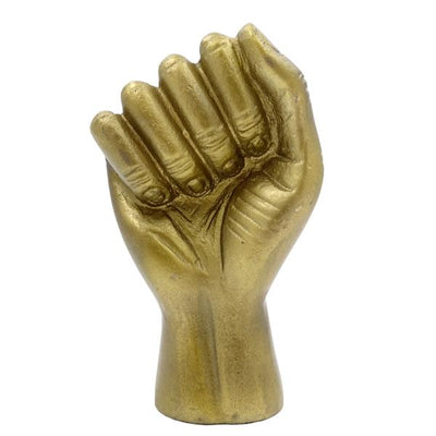Figurină decorativă Pumn strâns din aluminiu, 18cm, cu posibilitate de personalizare prin gravură