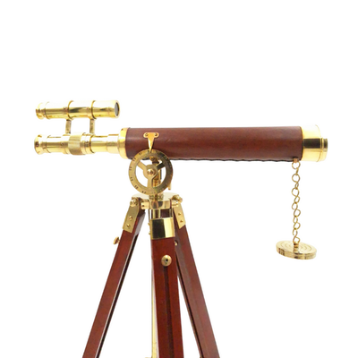 Lunetă pe trepied din alamă 57 cm, cu posibilitate de personalizare prin gravură