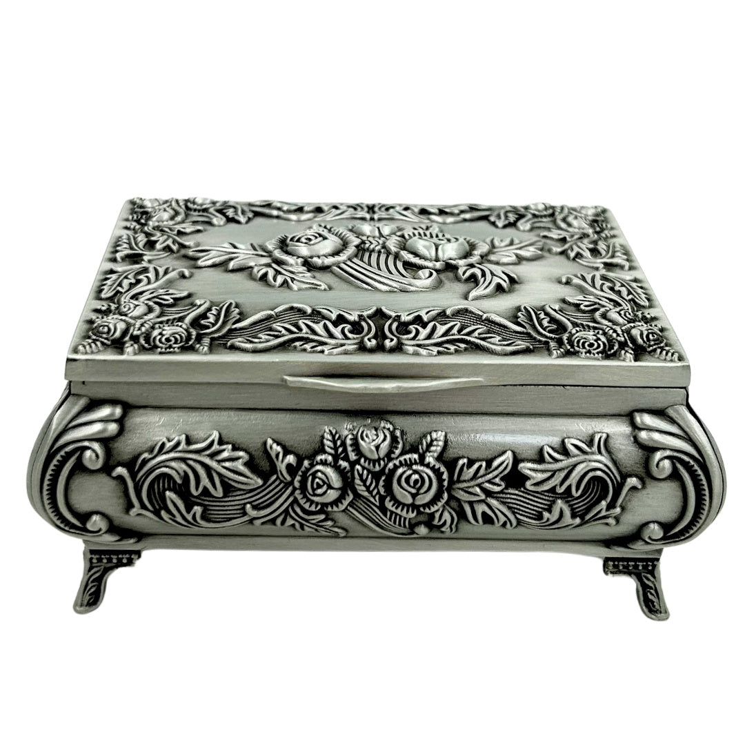 Decorative Metal Jewelry Box 2075 with Engraving