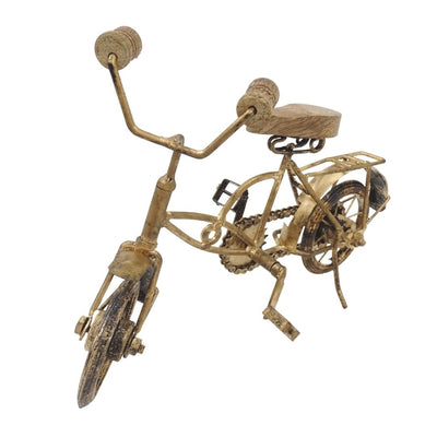 Figurka Starego Roweru z Grawerem - Metalowo-Drewniana Dekoracja o Wymiarach 30 x 20 x 10 cm