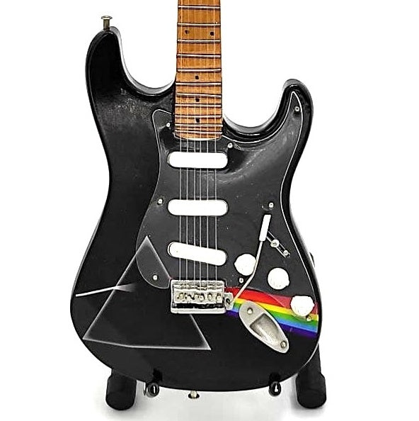 Міні-гітара Pink Floyd з махаґонового дерева, ручна робота, 27,5 см, можливість персоналізації гравіюванням, ідеальний подарунок для фанатів музики