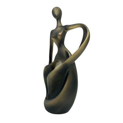 Figurka tancerki w antycznym złocie 24cm z możliwością personalizacji grawerem