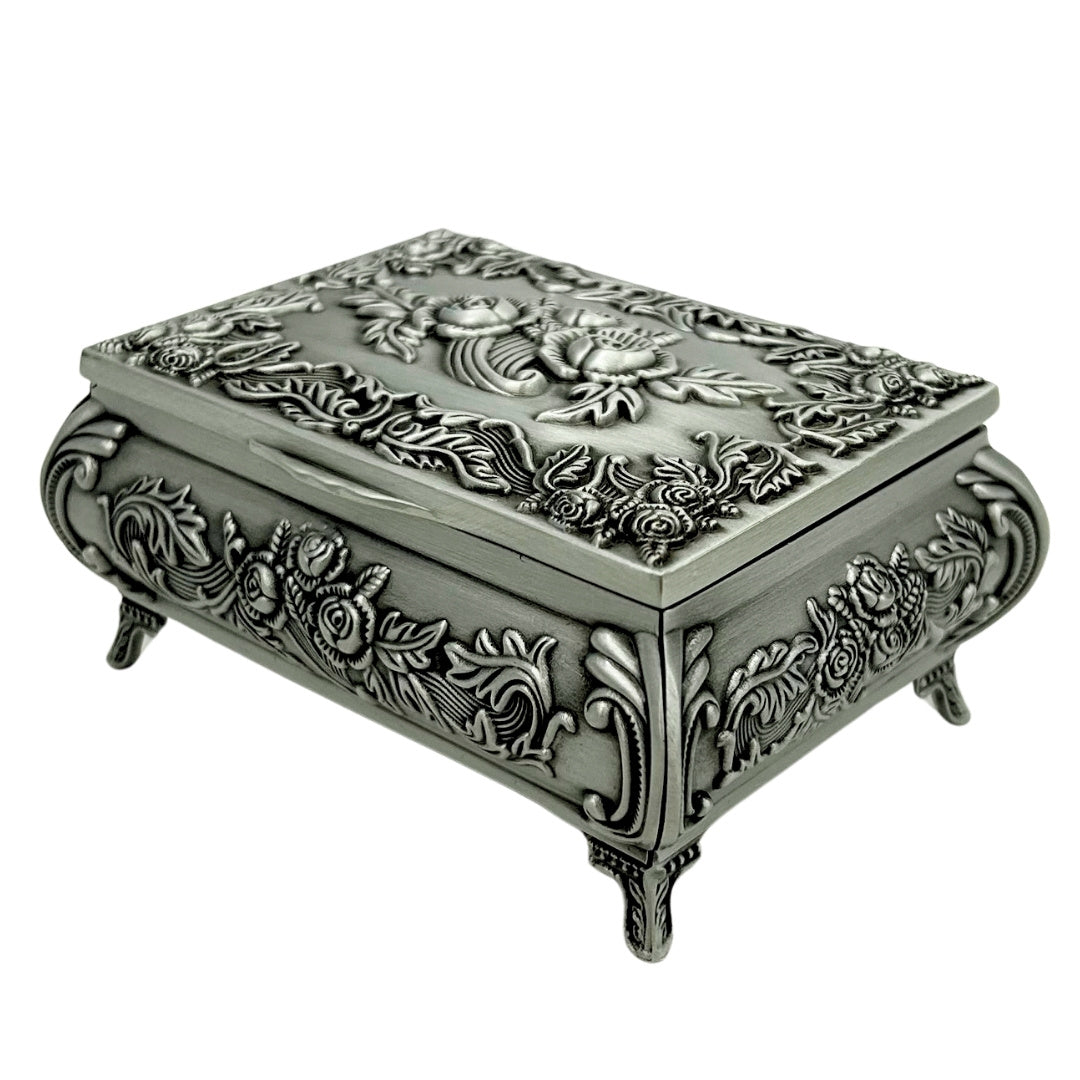 Decorative Metal Jewelry Box 2075 with Engraving