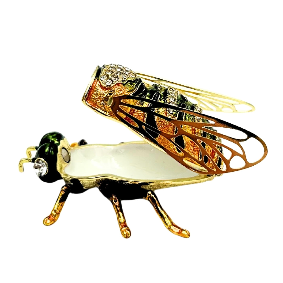 Exclusive Bee Jewelry Box with Crystals and Personalized Engraving