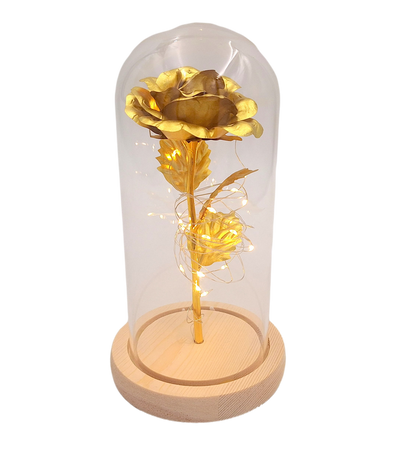 Lampka nocna Róża LED z możliwością personalizacji grawerem, romantyczny prezent, wysokość 21,5 cm, delikatne światło, idealna dekoracja do sypialni