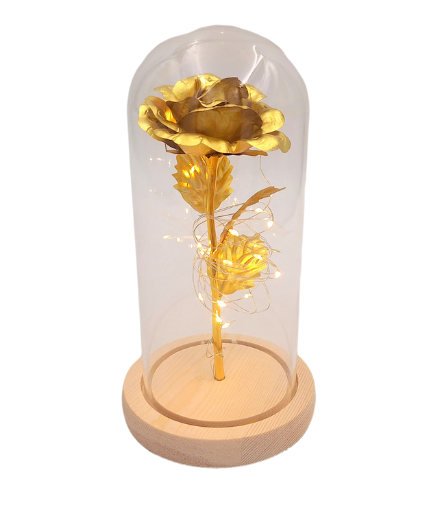 Lampka nocna Róża LED z możliwością personalizacji grawerem, romantyczny prezent, wysokość 21,5 cm, delikatne światło, idealna dekoracja do sypialni