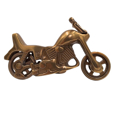 Motocykl Model Metalowy N-2960 z Aluminium w Antycznym Mosiądzu – Personalizowany Grawer na Prezent, Wymiary 17,5 x 10 cm