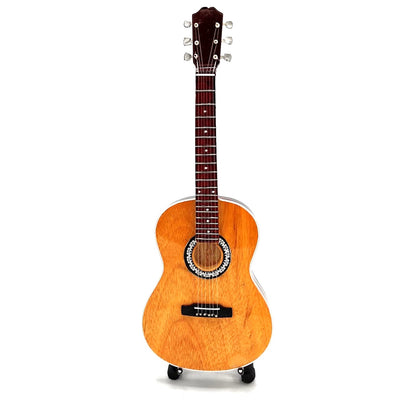 Mini Gitara Klasyczna z Grawerem - Drewniana Dekoracja Mahoniowa 25 cm