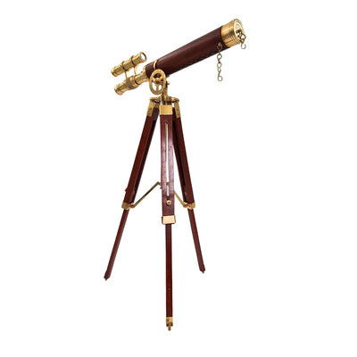Lunetă pe trepied din alamă 57 cm, cu posibilitate de personalizare prin gravură