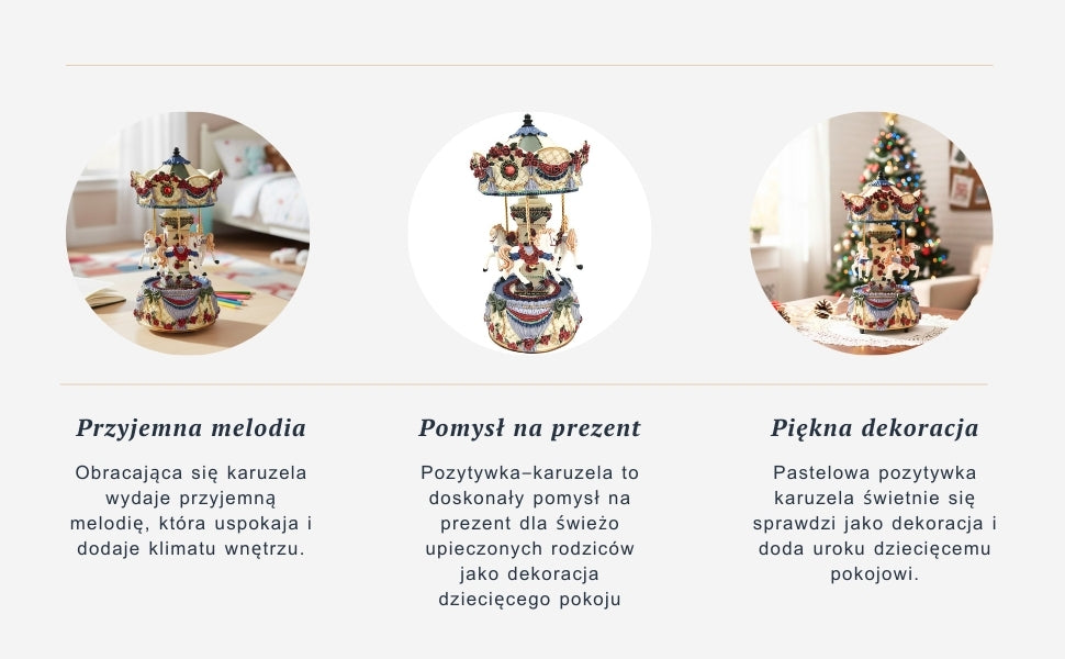 Karuzela Pozytywka 18cm z Grawerem