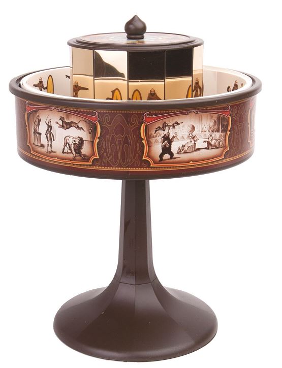 Praxinoscop cinematograf miniatural din secolul al XIX-lea, cu personalizare prin gravură