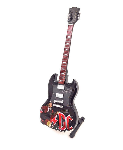 Mini Gitara Angus Young 24,5 cm z Mahoniu z Możliwością Personalizacji Grawerem