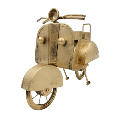 Skuter Retro Model Metalowy NC2860 w Kolorze Zabytkowego Mosiądzu z Możliwością Personalizacji Grawerem