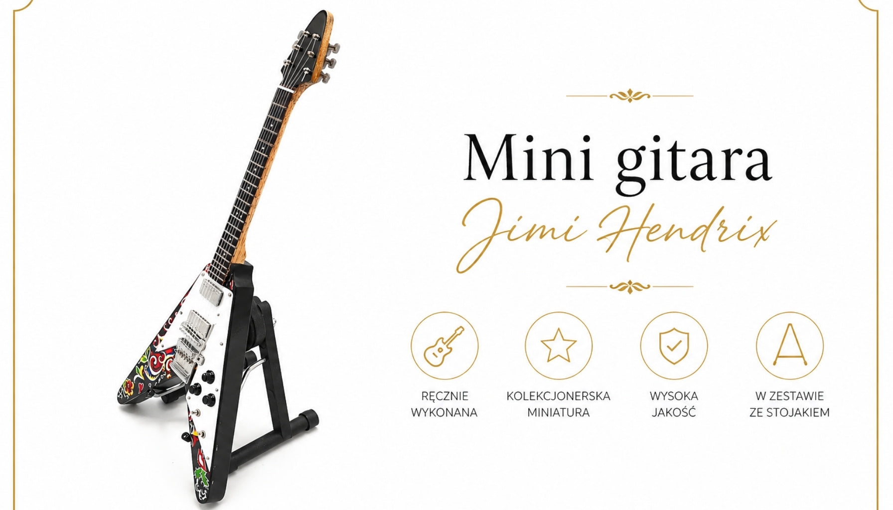 Mini gitara Jimi Hendrix - Psychodelic F. V - MGT-1182